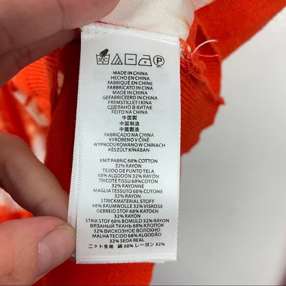 Michael Kors | Tie Dye Cardigan Sweater Orange - Picture 8 of 9